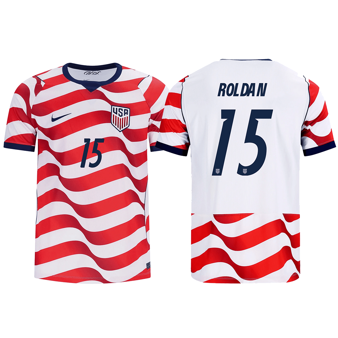 Nike Mens United States Cristian Roldan Stadium Home Jersey 2026 (Sail/Midnight Navy) | SoccerWearhouse