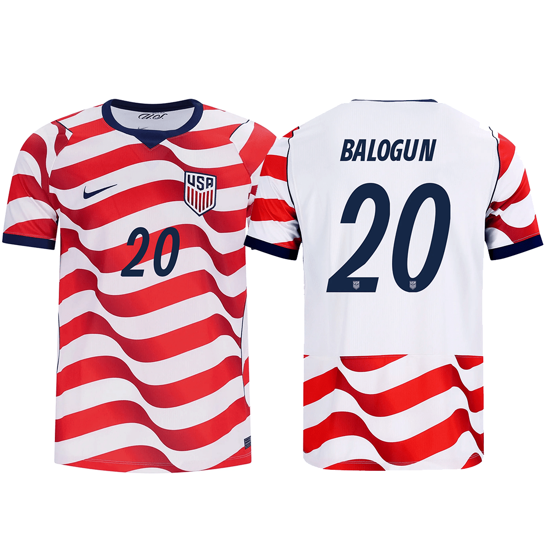 Nike Mens United States Florian Balogun Stadium Home Jersey 2026 (Sail/Midnight Navy) | SoccerWearhouse