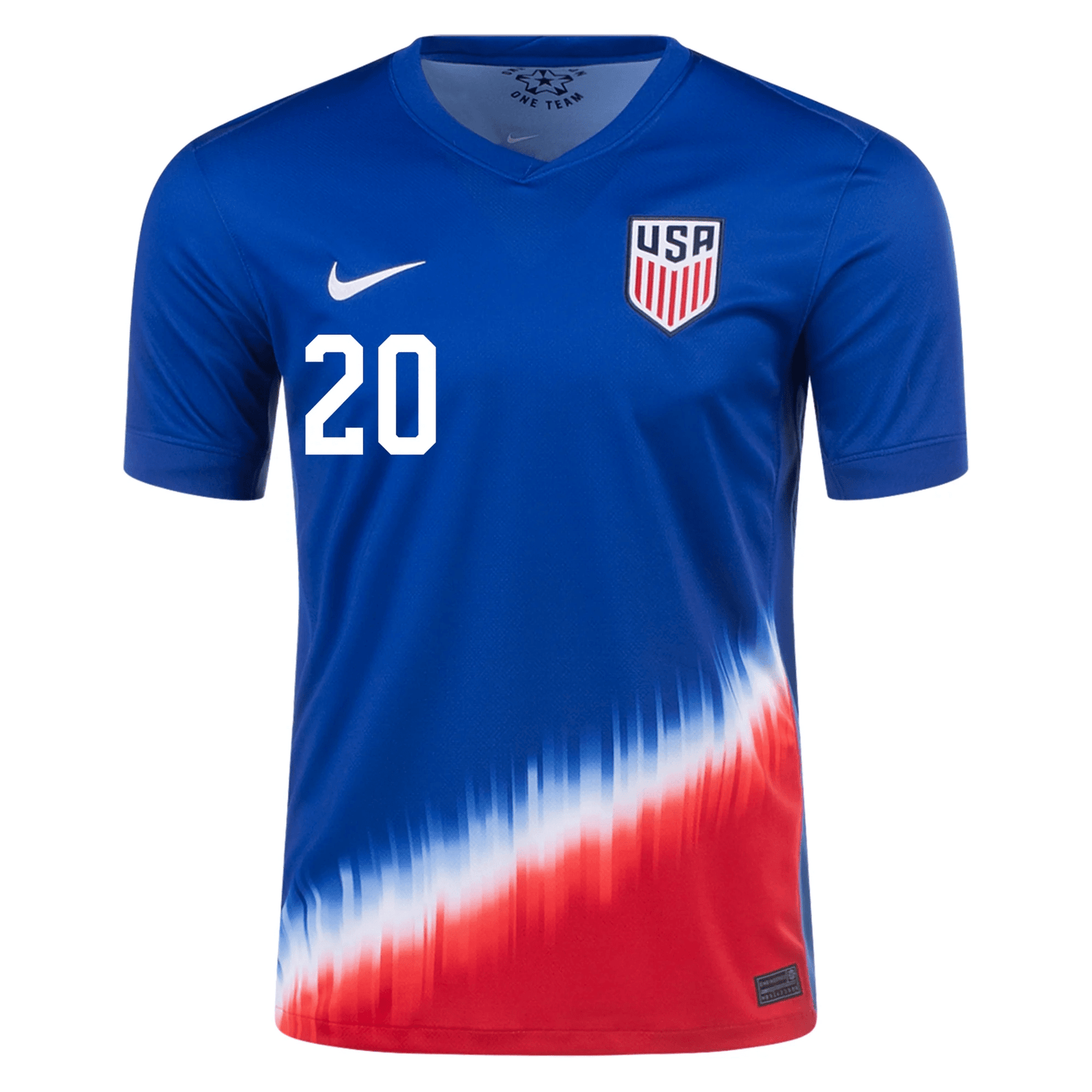 Nike Mens United States Folarin Balogun Away Jersey 24/25 (Old Royal/Sport Red) | SoccerWearhouse