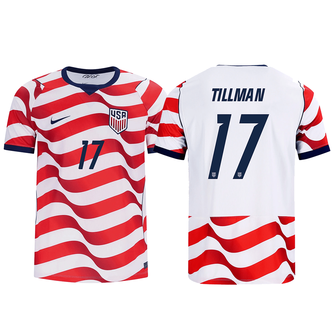 Nike Mens United States Malik Tilman Stadium Home Jersey 2026 (Sail/Midnight Navy) | SoccerWearhouse