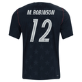 Nike Mens United States Miles Robinson Away Stadium Jersey 2026 (Dark Obsidian/Pure Platinum)