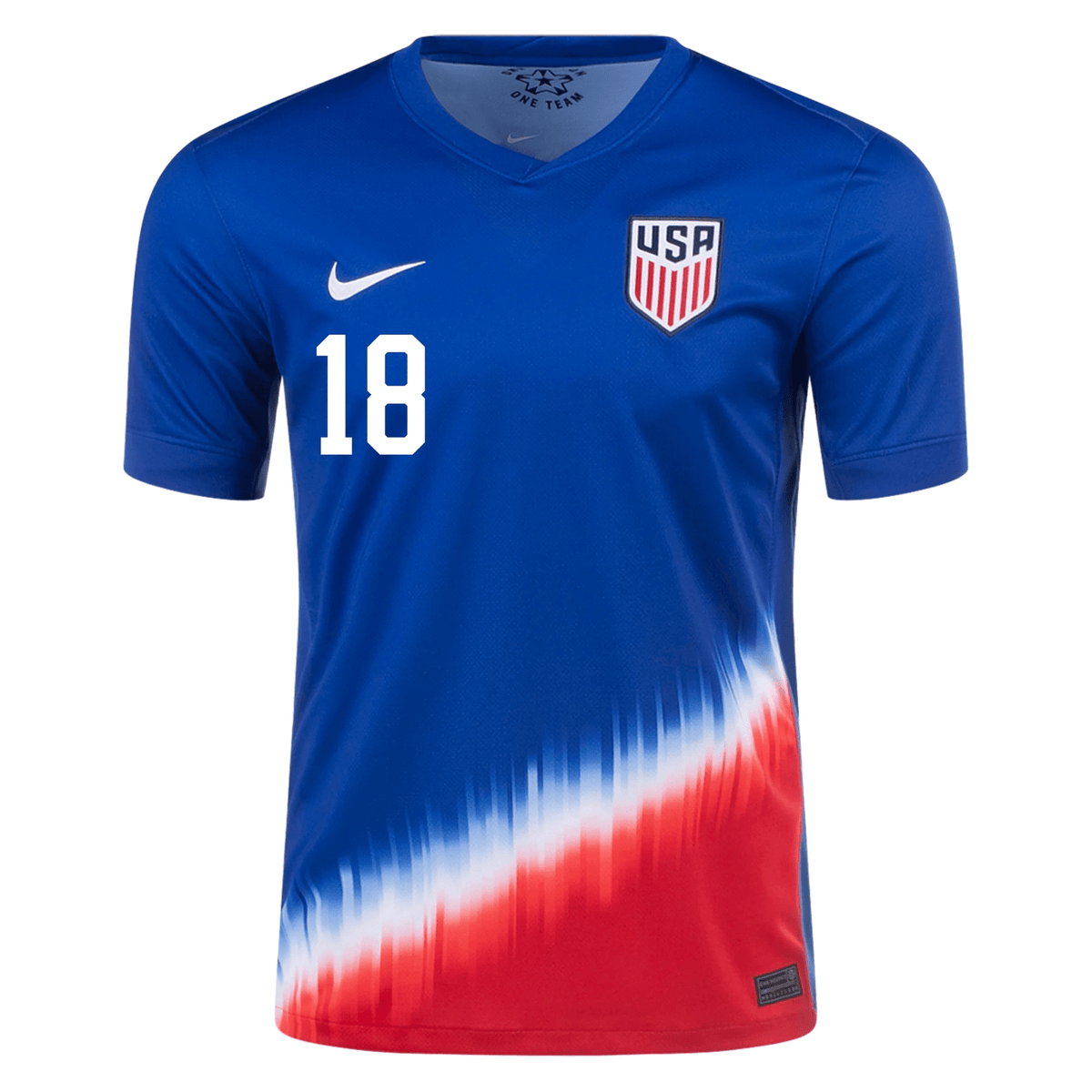 Nike Mens United States Ricardo Pepi Away Jersey 24/25 (Old Royal/Sport Red) | SoccerWearhouse
