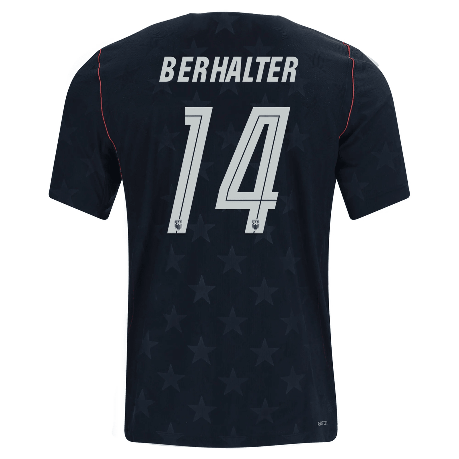 Nike Mens United States Sebastian Berhalter Away Stadium Jersey 2026 (Dark Obsidian/Pure Platinum) | SoccerWearhouse