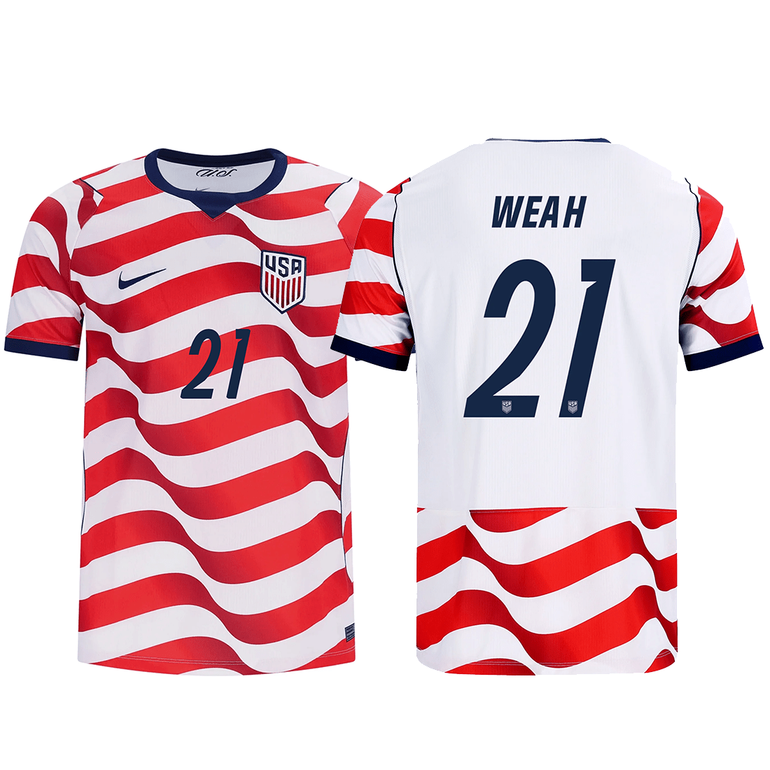 Nike Mens United States Tim Weah Stadium Home Jersey 2026 (Sail/Midnight Navy) | SoccerWearhouse