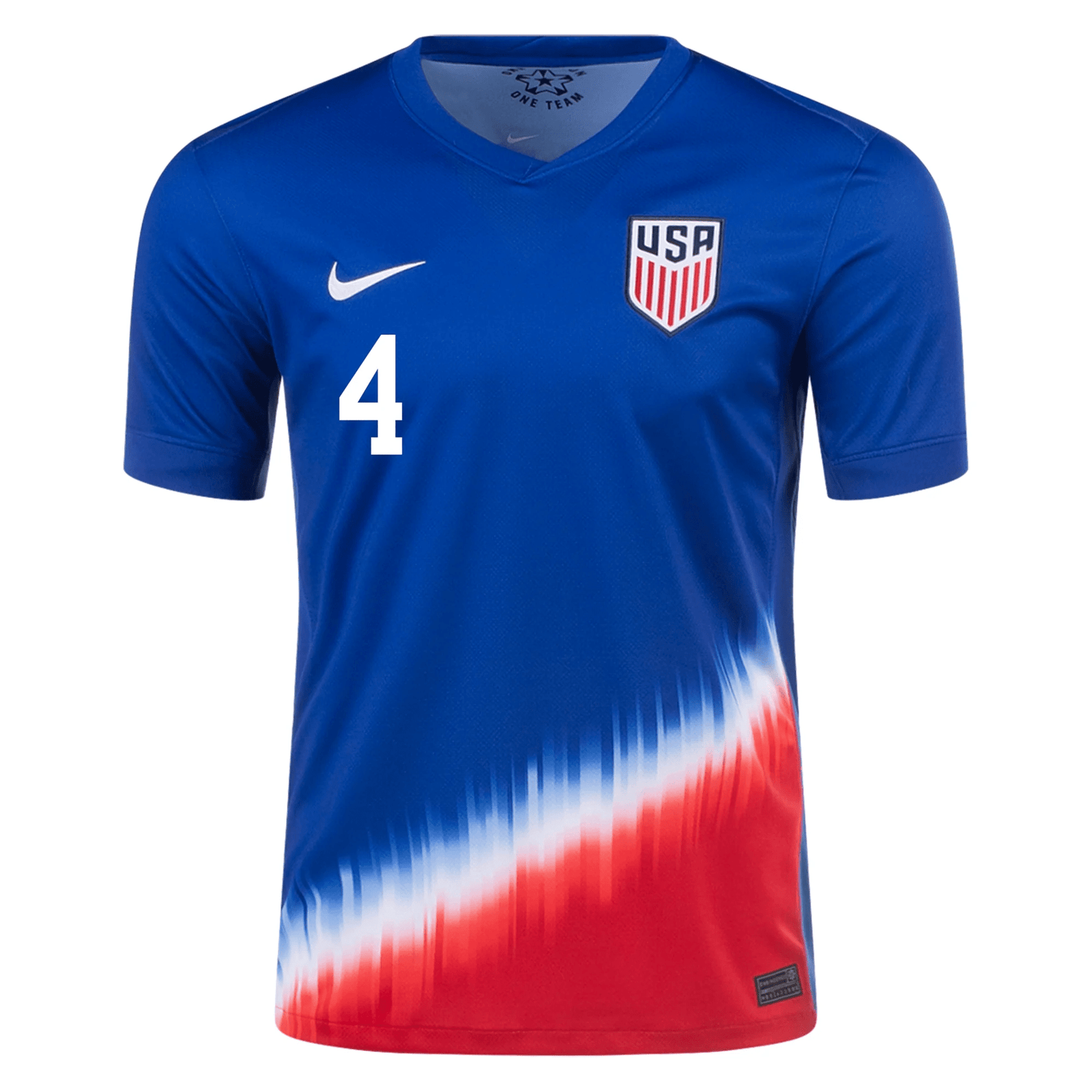 Nike Mens United States Tyler Adams Away Jersey 24/25 (Old Royal/Sport Red) | SoccerWearhouse