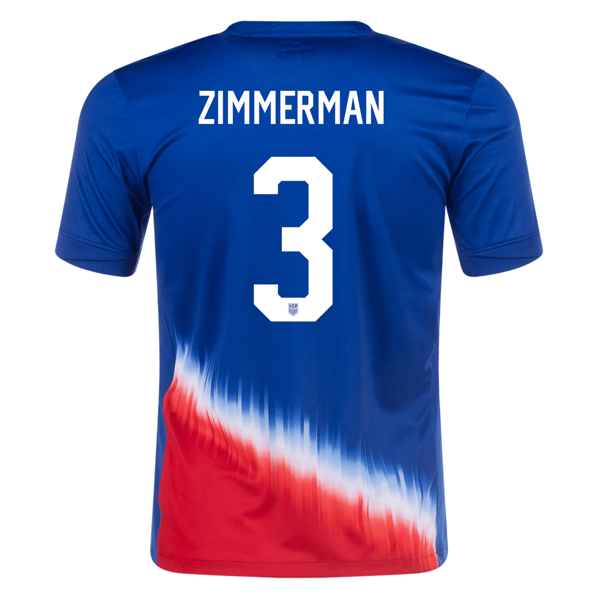 Nike Mens United States Walker Zimmerman Away Jersey 24/25 (Old Royal/Sport Red) | SoccerWearhouse
