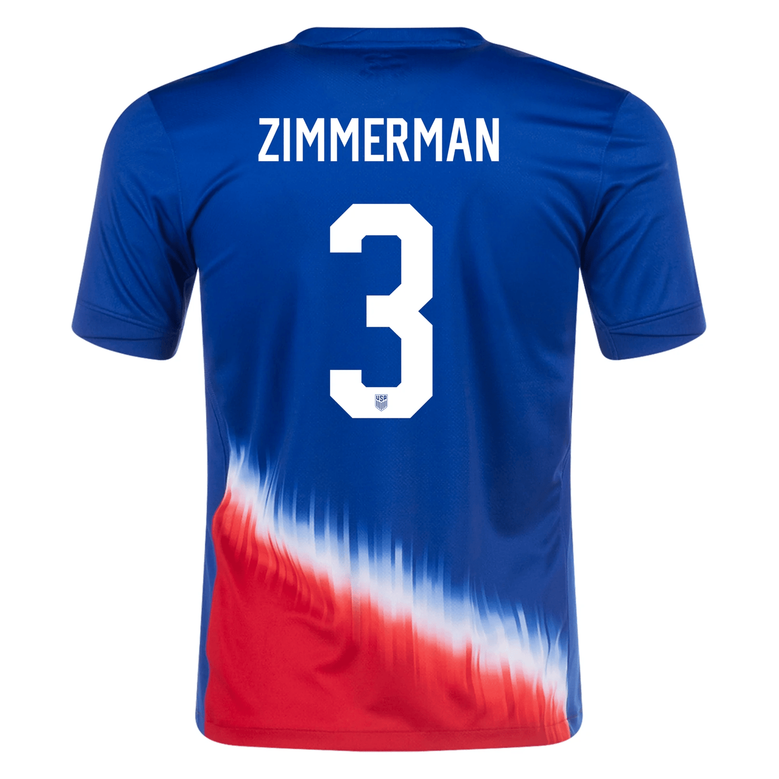 Nike Mens United States Walker Zimmerman Away Jersey 24/25 (Old Royal/Sport Red) | SoccerWearhouse