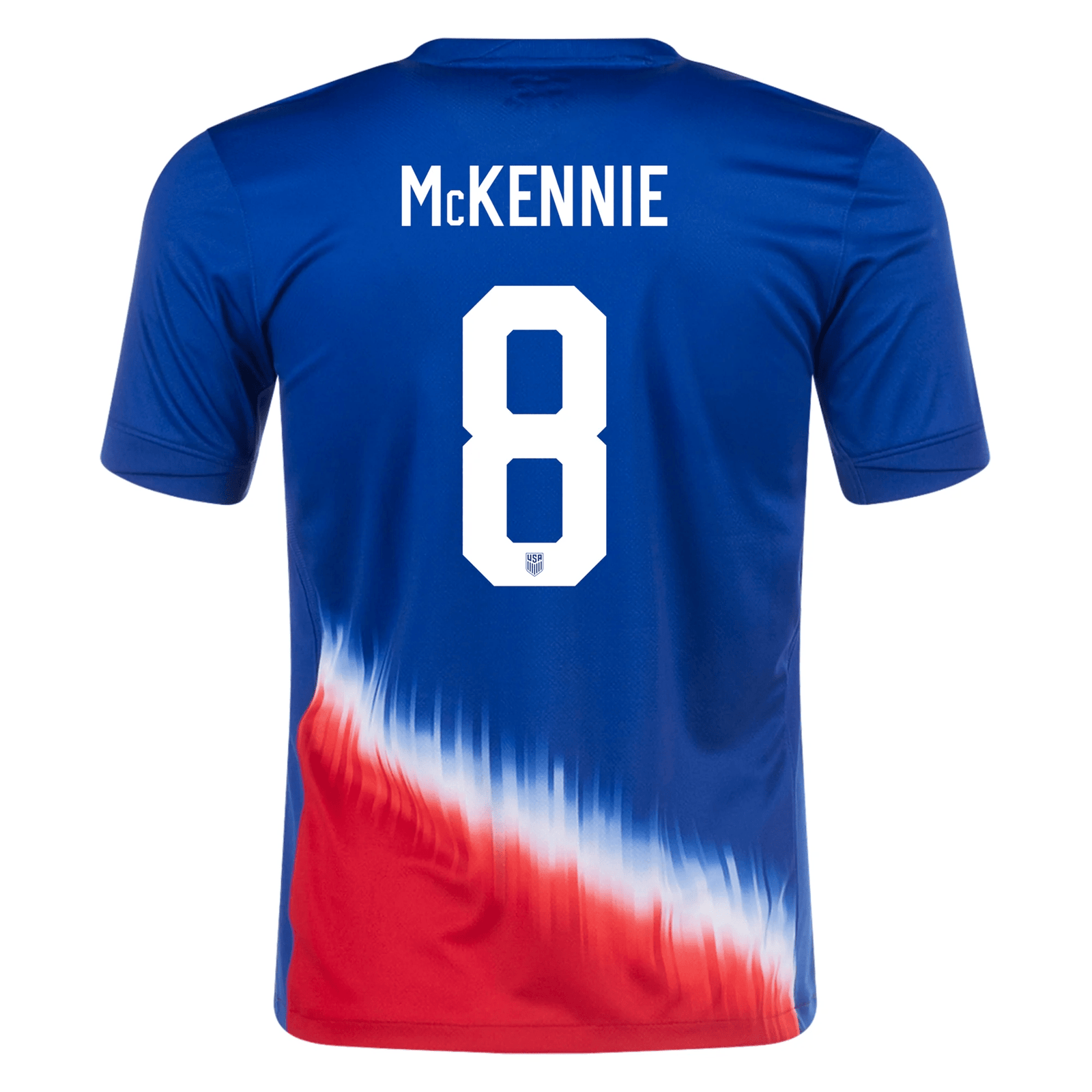 Nike Mens United States Weston McKennie Away Jersey 24/25 (Old Royal/Sport Red) | SoccerWearhouse