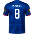 Nike Mens United States Weston McKennie Away Jersey w/ Gold Cup Patches 23/24 (Hyper Royal/Loyal Blue)