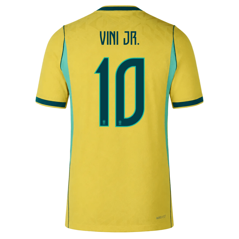 Nike Men's Vini JR Match Authentic Home Jersey 2026 (Yellow/Teal) | SoccerWearhouse
