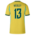 Nike Men's Brazil Wesley Match Authentic Home Jersey 2026 (Yellow/Teal)