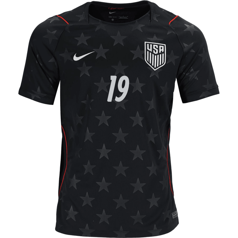 Nike Mens Wright United States Away Stadium Jersey 2026 (Dark Obsidian/Pure Platinum) | SoccerWearhouse