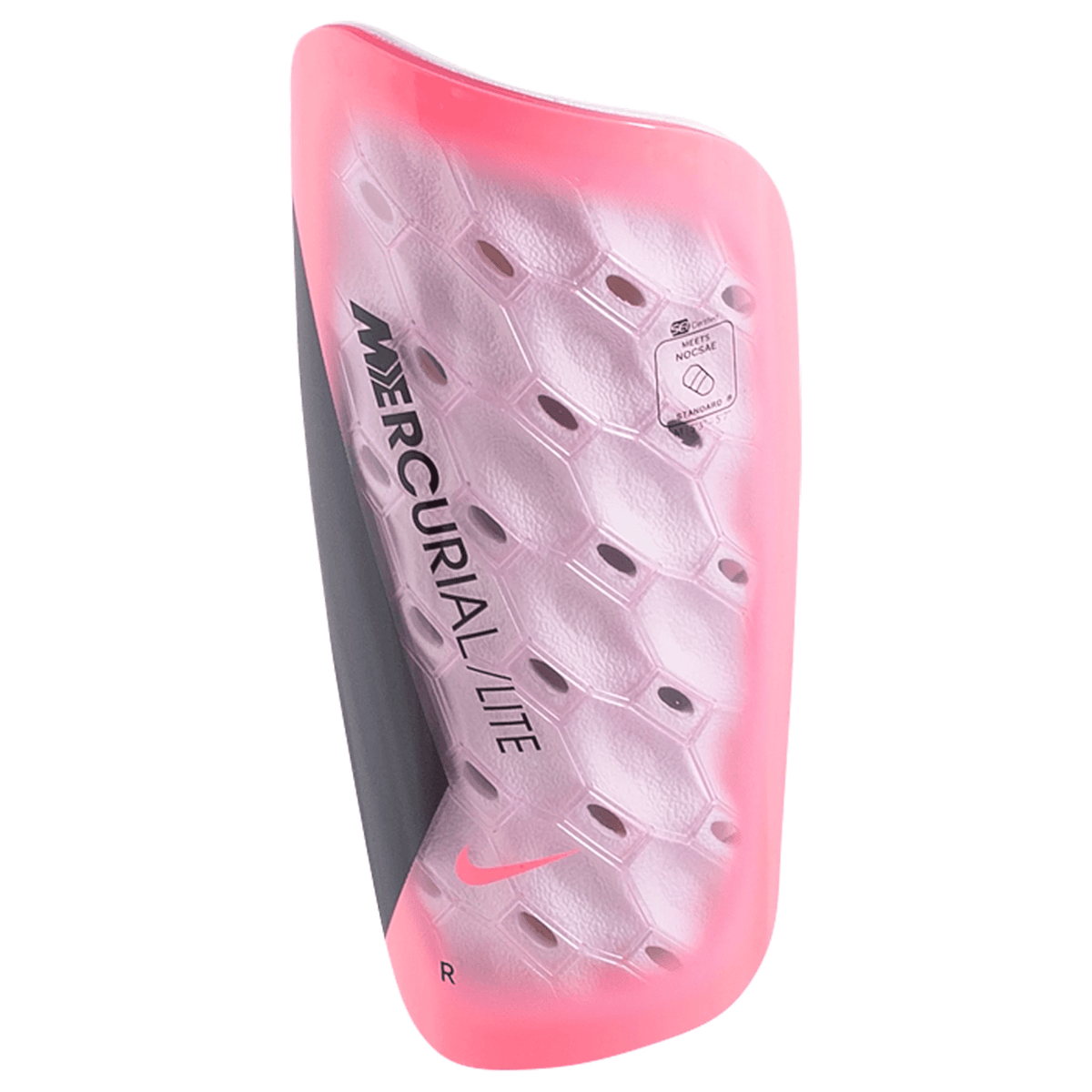 Nike Mercurial Lite Shin Guard (Sunset Pulse/Black) | SoccerWearhouse
