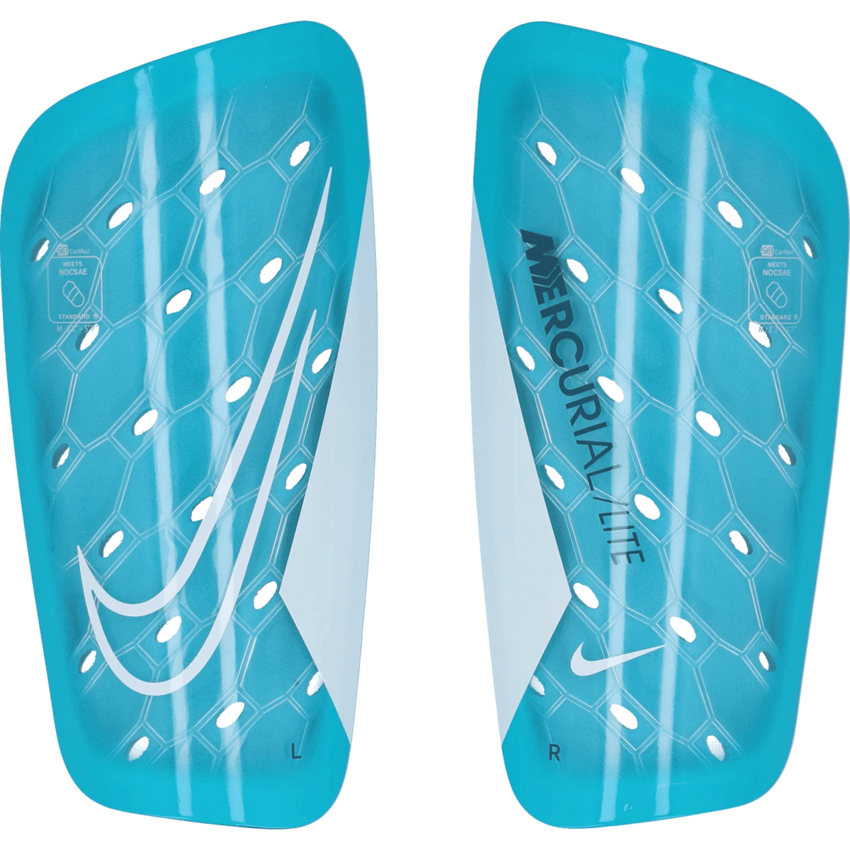 Nike Mercurial Lite Soccer Shin Guards (Dusty Cactus/Off White) | SoccerWearhouse