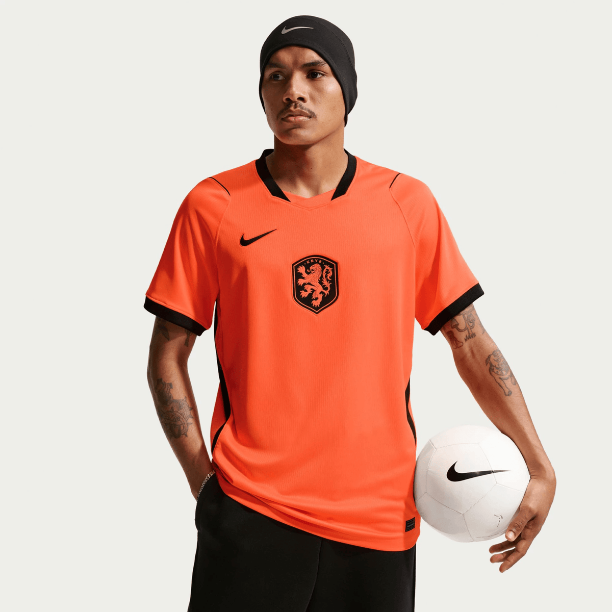 Nike Netherlands Jurrien Timber Home Jersey 2026 (Hyper Crimson/Black) | SoccerWearhouse