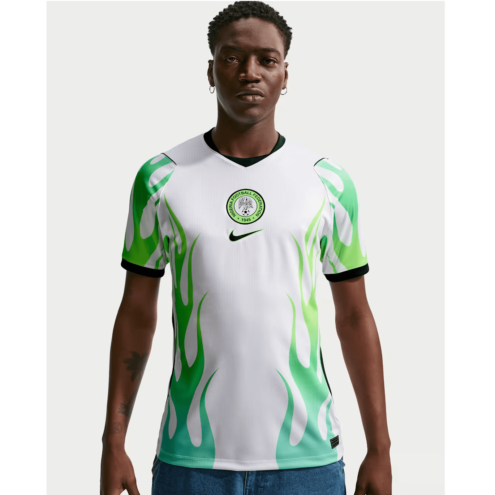 Nike Nigeria Away Jersey 2026 (White/Green Glow/Black) | SoccerWearhouse