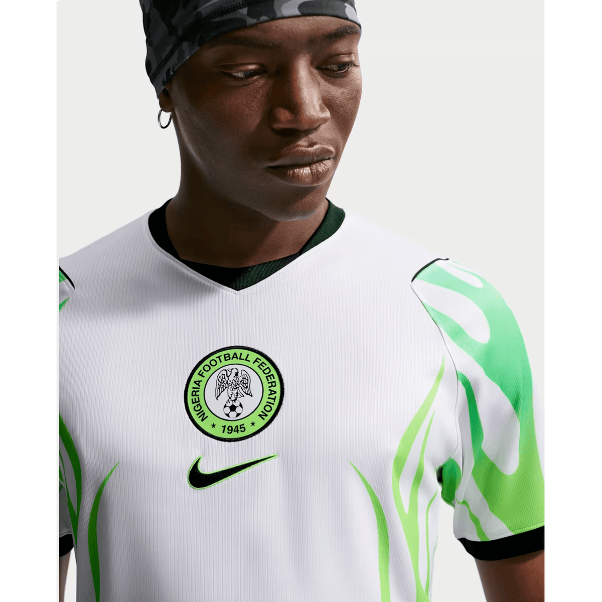Nike Nigeria Away Jersey 2026 (White/Green Glow/Black) | SoccerWearhouse