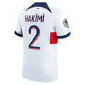 Nike Paris Saint-Germain Achraf Hakimi Away Jersey w/ Ligue 1 Patch 23/24 (White/Midnight Navy)