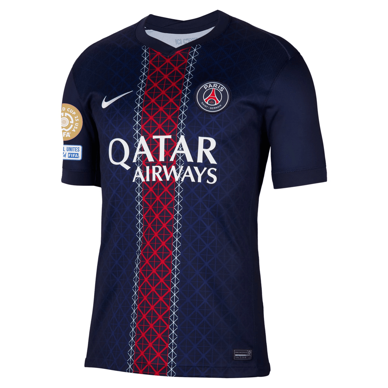 Nike Paris Saint - Germain Home Jersey w/ Club World Cup Patches 25/26 (Midnight Navy/Red/White) | SoccerWearhouse