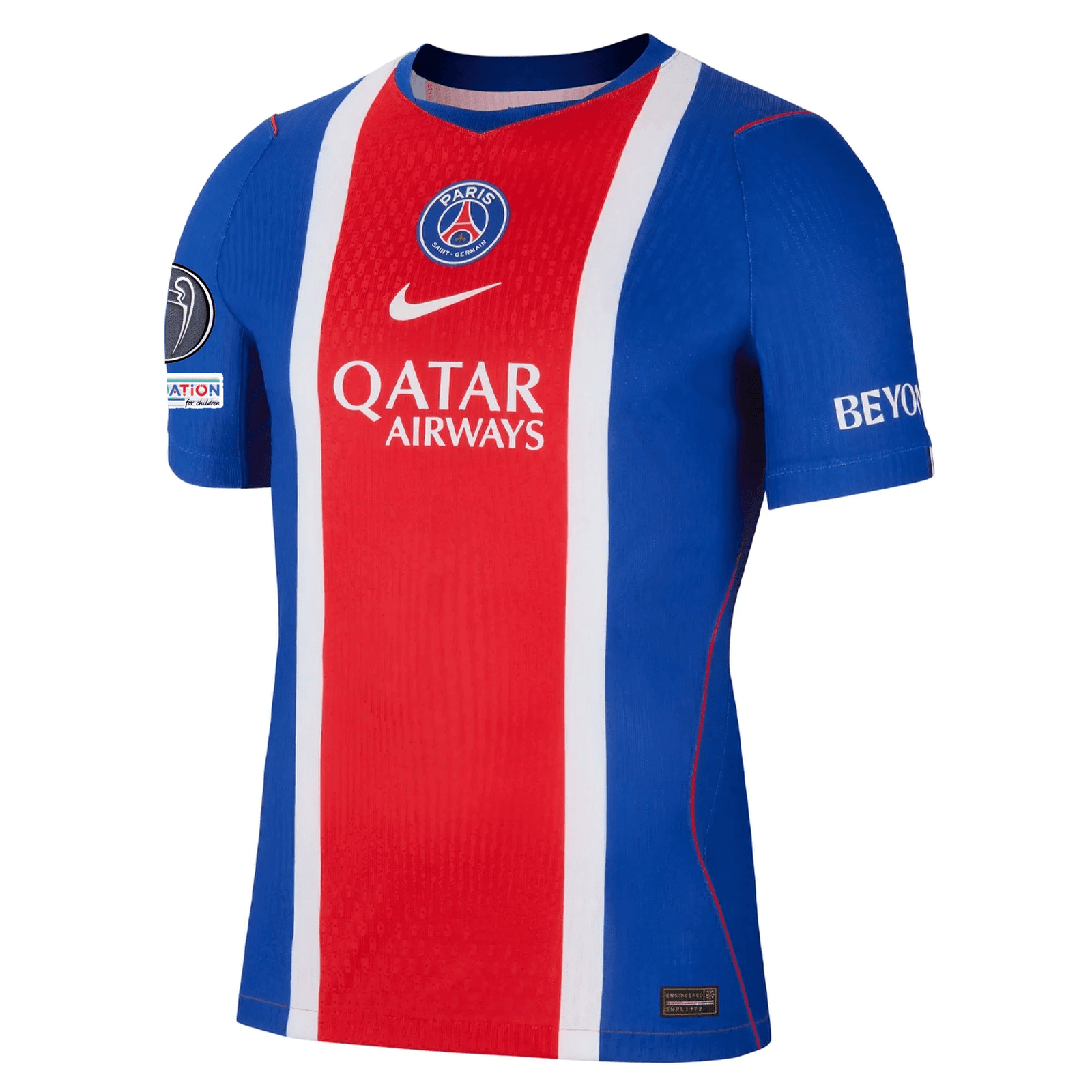 Nike Paris Saint-Germain Match Authentic Archaf Hakimi Home Jersey w/ Champions League Patches 26/27 (Old Royal/White/Red) | SoccerWearhouse