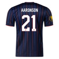 Nike Paxten Aaronson United States Away Jersey 25/26 w/ Gold Cup Patch 2025 (Obsidian/Challenge Red)