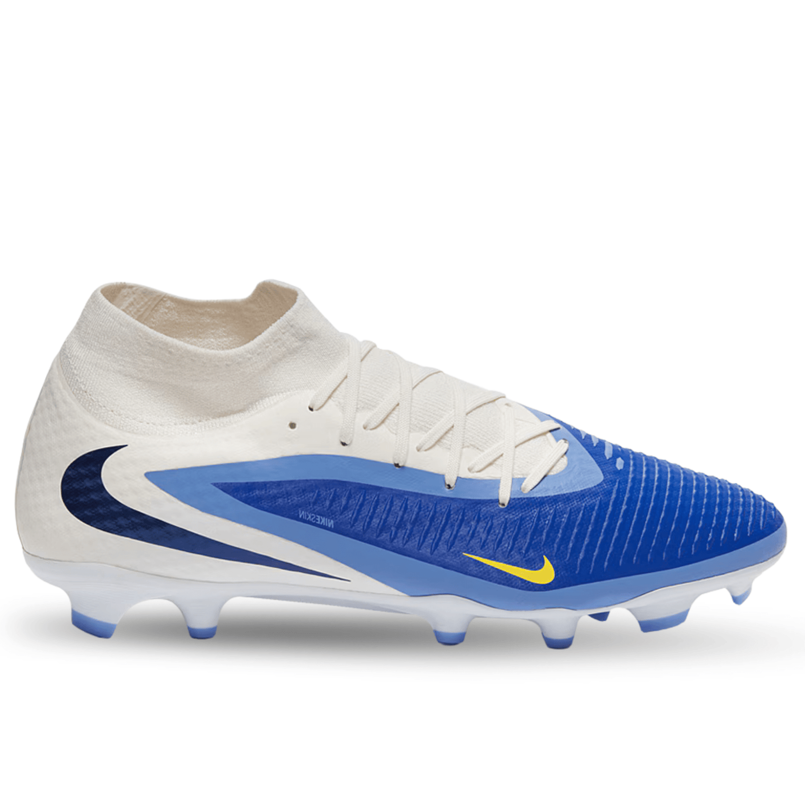 Nike Phantom 6 High Academy LV8 Firm Ground/Multi Ground Soccer Cleats (Racer Blue/Dark Obsidian) | SoccerWearhouse