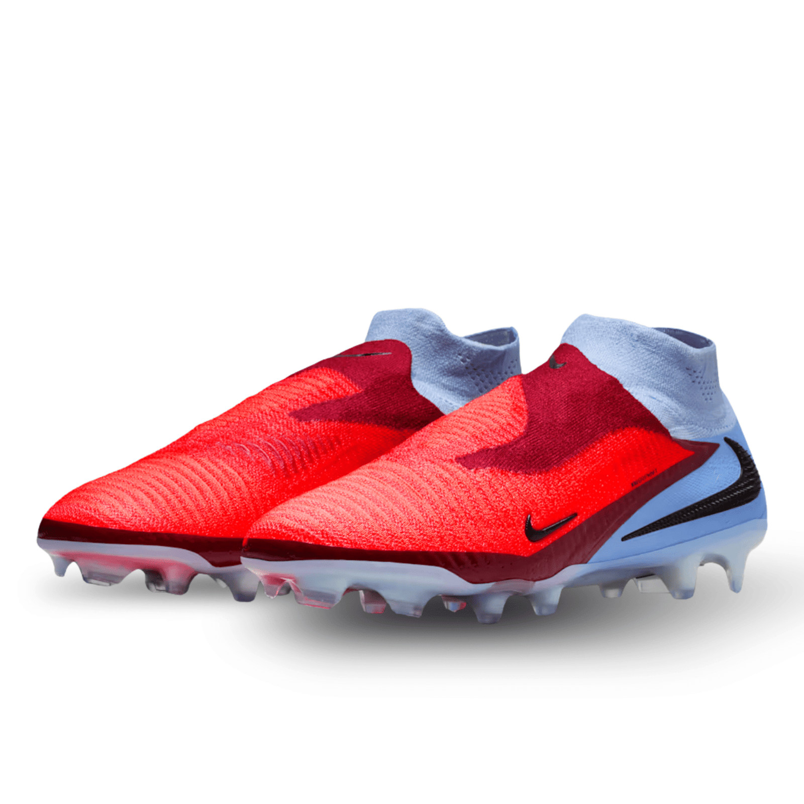 Nike Phantom 6 High Elite Firm Ground Soccer Cleats (Royal Tint/Bright Crimson) | SoccerWearhouse