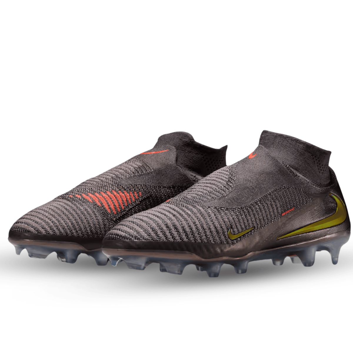 Nike Phantom 6 High Elite LV8 FG Soccer Cleats (Medium Ash/Gold Amber) | SoccerWearhouse