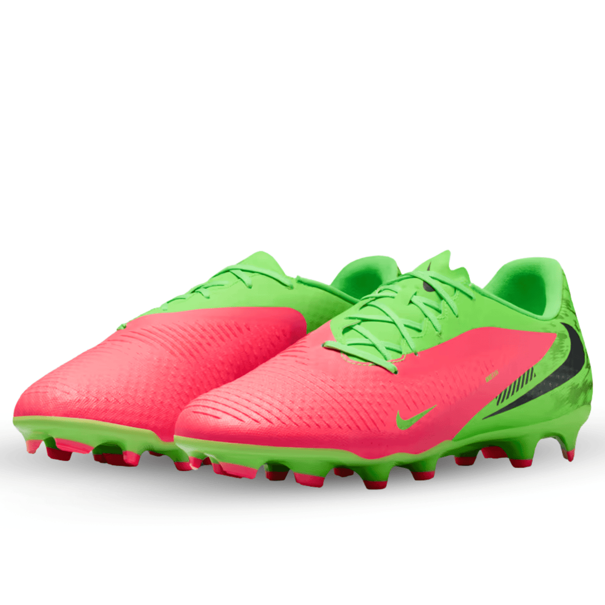 Nike Phantom 6 Low Academy EH FG/MG Soccer Cleats (Hot Punch/Black/Green Strike) | SoccerWearhouse