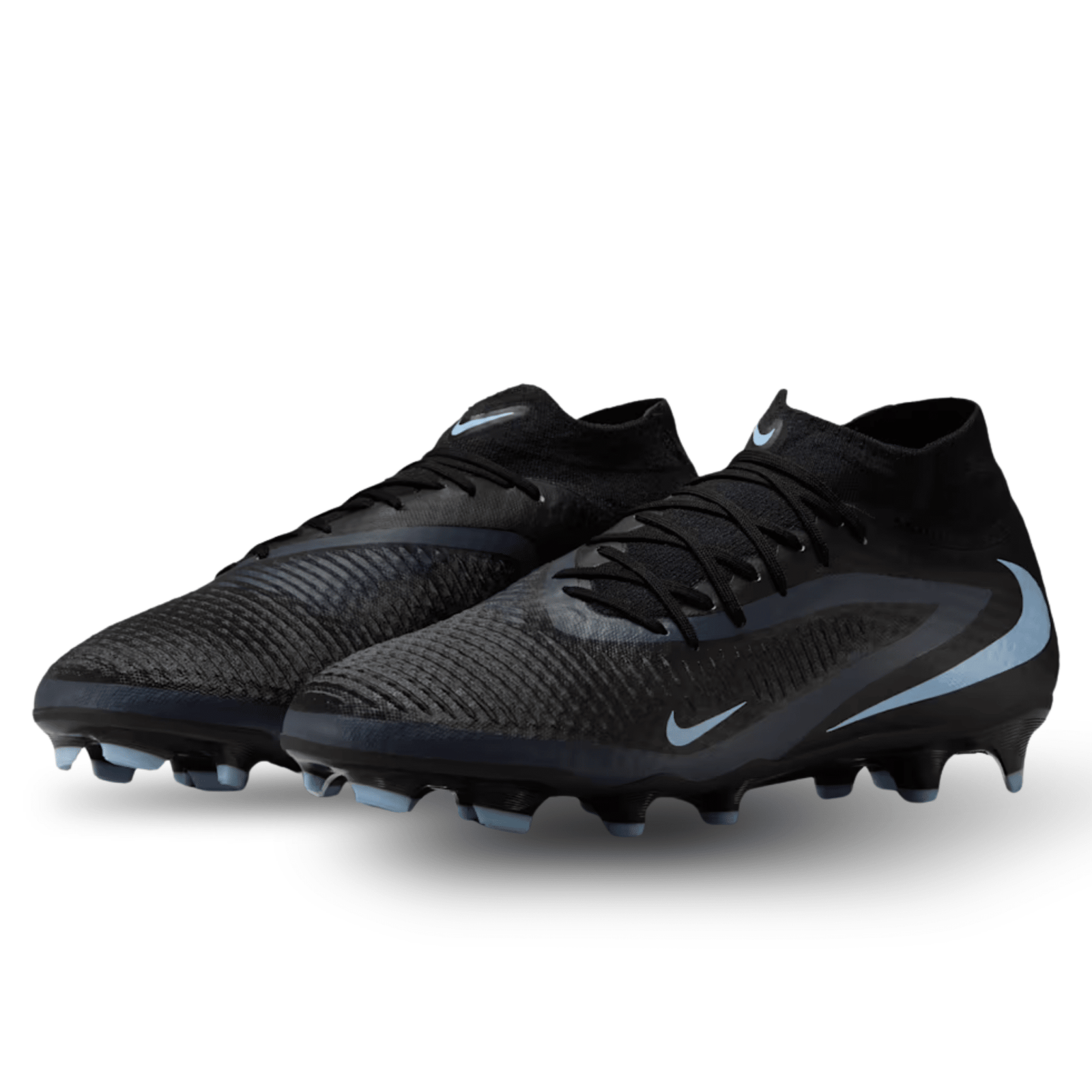 Nike Phantom GX 2 Academy High - Cut Firm Ground/Multiground Soccer Cleats (Black/Black) | SoccerWearhouse