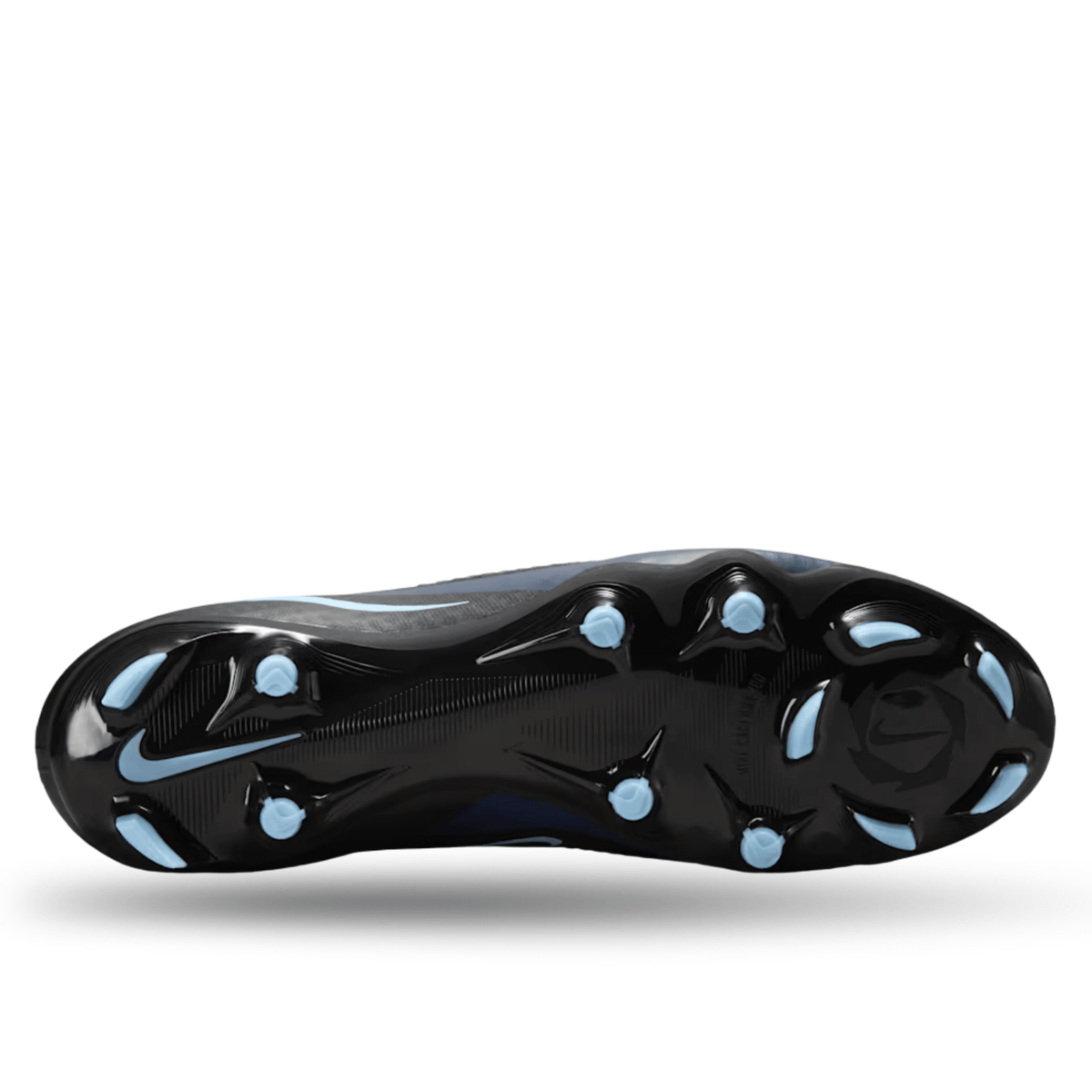 Nike Phantom GX 2 Academy High - Cut Firm Ground/Multiground Soccer Cleats (Black/Black) | SoccerWearhouse
