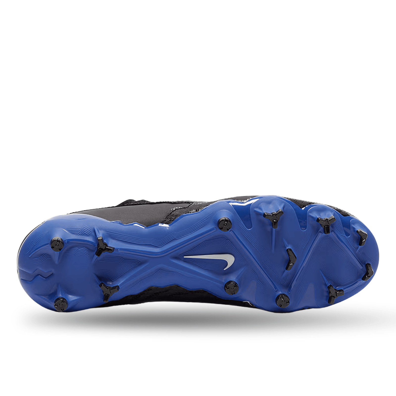 Nike Phantom GX Academy DF FG/MG Soccer Cleats (Black/Chrome - Hyper Royal) | SoccerWearhouse