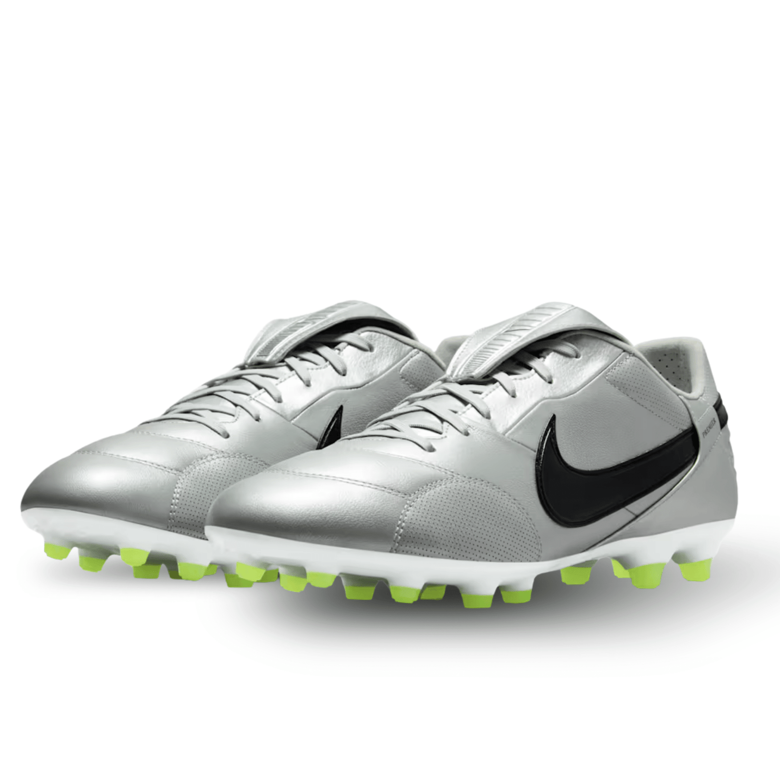 Nike Premier III Firm Ground Soccer Cleats (Metallic Silver/Black Volt) | SoccerWearhouse