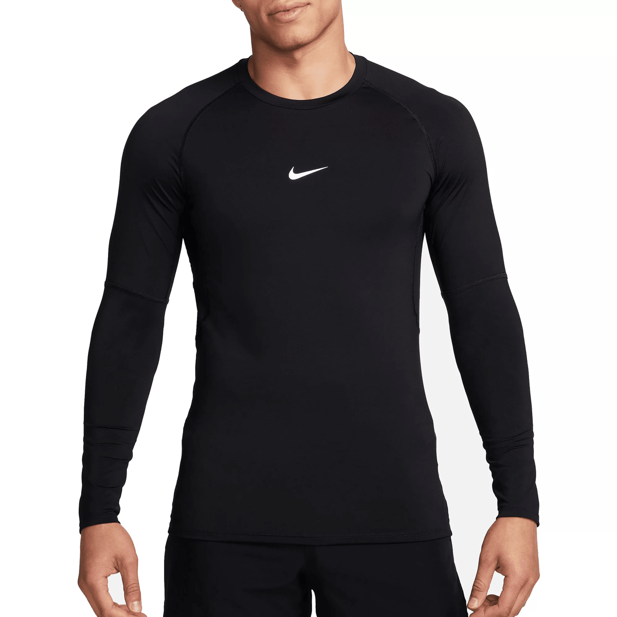 Nike Pro Dri Fit Slim Long Sleeve Fitness Top (Black) | SoccerWearhouse