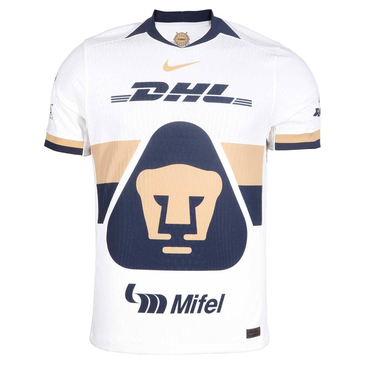 Nike Pumas UNAM Authentic Home Jersey 25/26 (Sail/Obsidian/Club Gold) | SoccerWearhouse