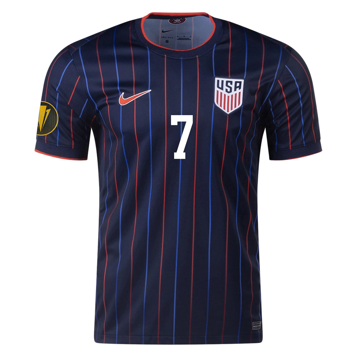 Nike Quinn Sullivan United States Away Jersey 25/26 w/ Gold Cup Patch 2025 (Obsidian/Challenge Red) | SoccerWearhouse