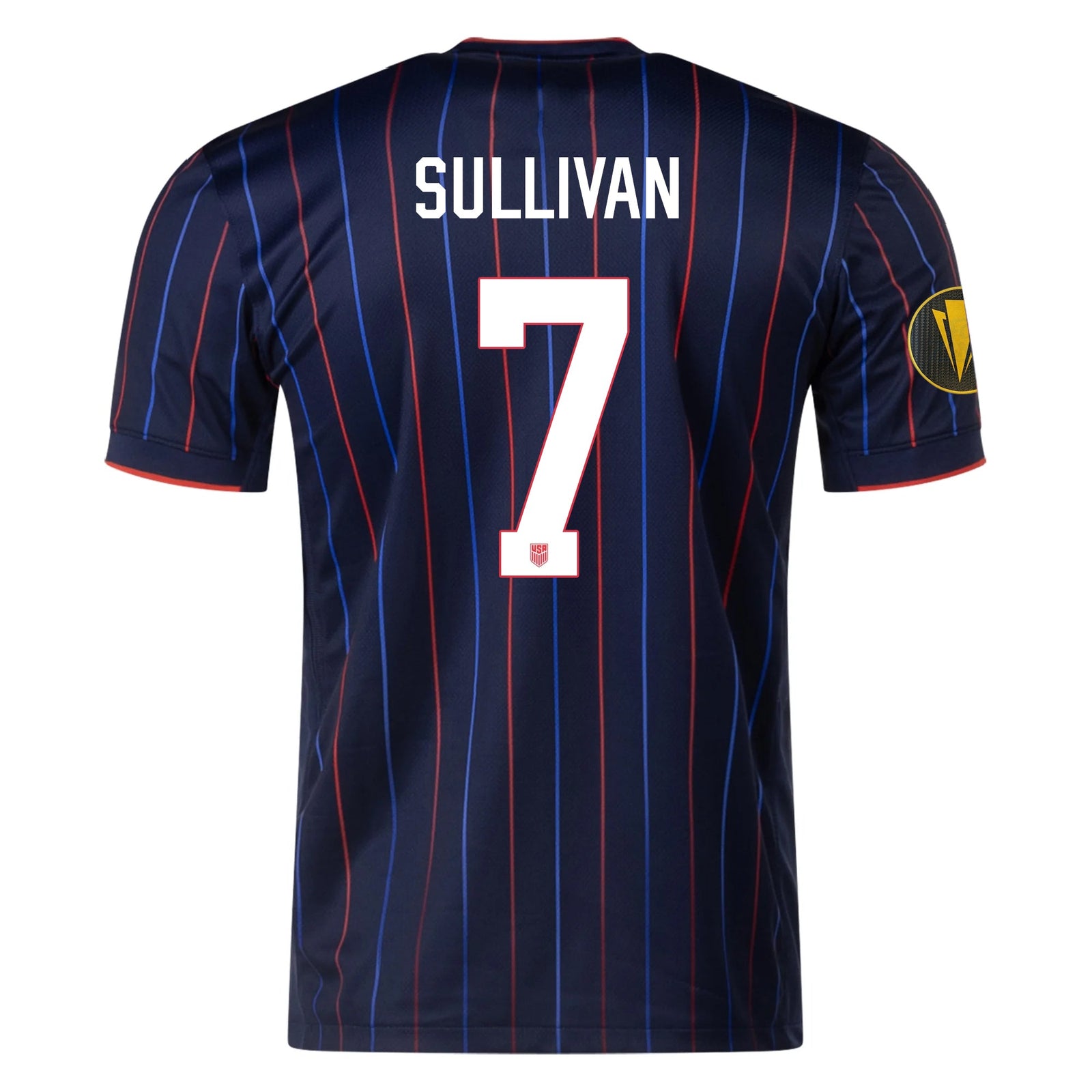 Nike Quinn Sullivan United States Away Jersey 25/26 w/ Gold Cup Patch 2025 (Obsidian/Challenge Red) | SoccerWearhouse