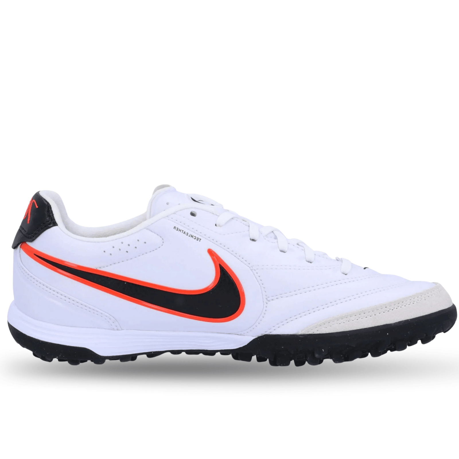 Nike Tiempo Ligera Pro Turf Soccer Shoes (White/Black/Bright Crimson) | SoccerWearhouse