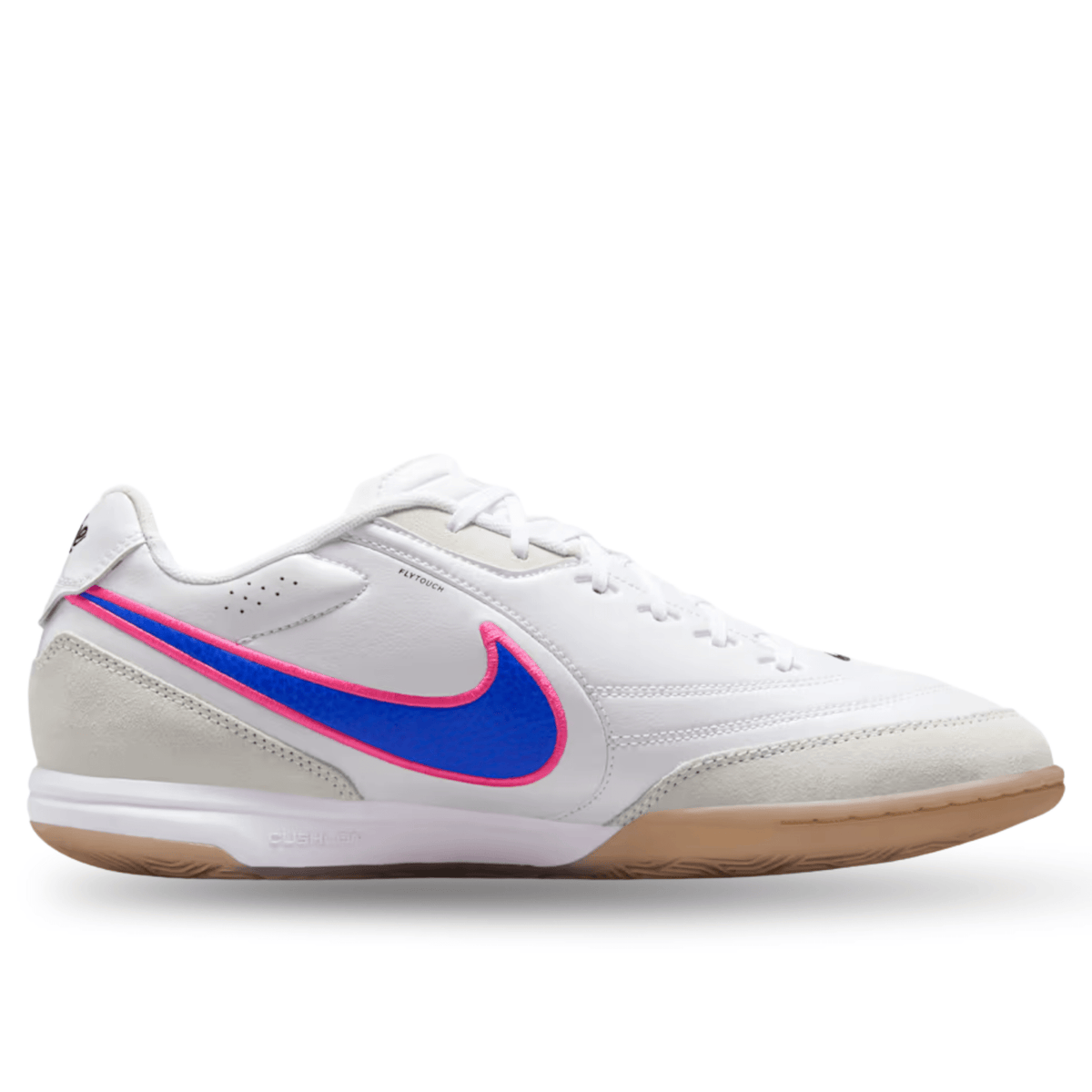 Nike Tiempo Streetgato Indoor Soccer Shoes (White/Racer Blue/Pink Blast) | SoccerWearhouse