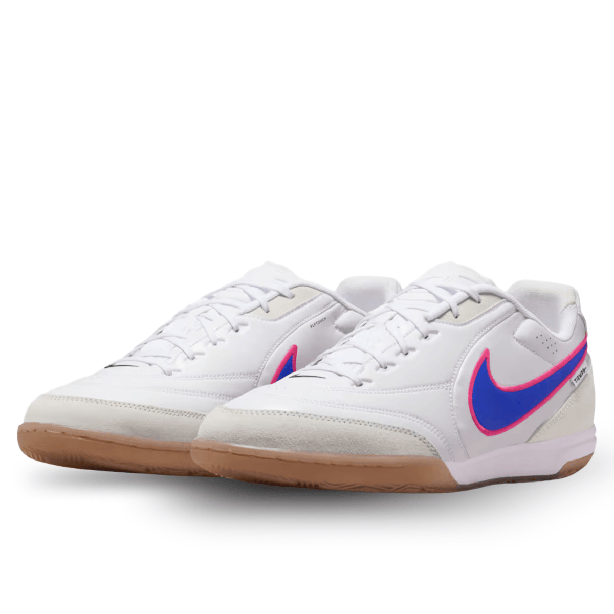 Nike Tiempo Streetgato Indoor Soccer Shoes (White/Racer Blue/Pink Blast) | SoccerWearhouse