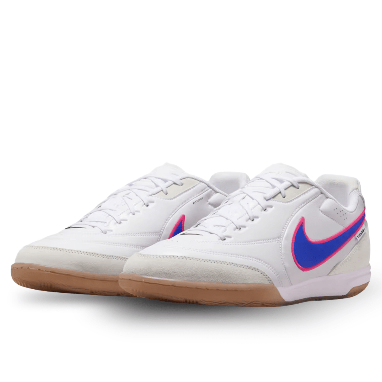 Nike Tiempo Streetgato Indoor Soccer Shoes (White/Racer Blue/Pink Blast) | SoccerWearhouse