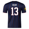 Nike Tim Ream United States Away Jersey 25/26 w/ Gold Cup Patch 2025 (Obsidian/Challenge Red)