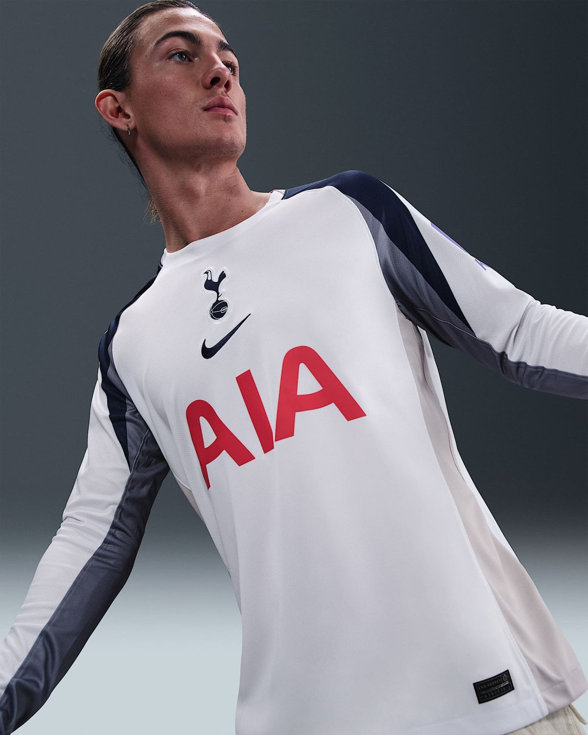 Nike Tottenham Hotspurs Home 25/26 Long Sleeve Jersey (White/Iron/Binary Blue) | SoccerWearhouse