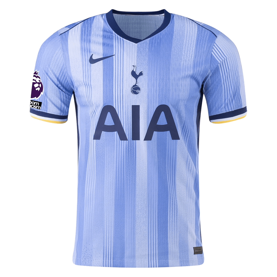 Nike Tottenham Cristian Romero Authentic Away Jersey w/ EPL + No Room For Racism Patches 24/25 (Cobalt Bliss/Binary Blue) | SoccerWearhouse