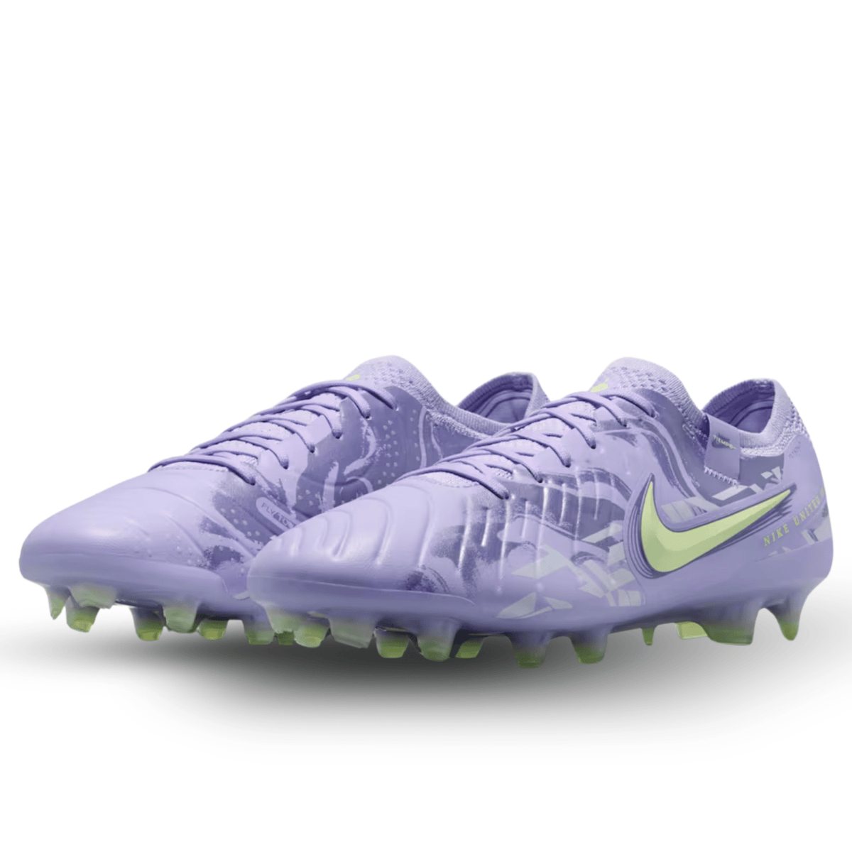 Nike United Legend 10 Elite FG Soccer Cleats (Purple Agate/Barely Volt) | SoccerWearhouse