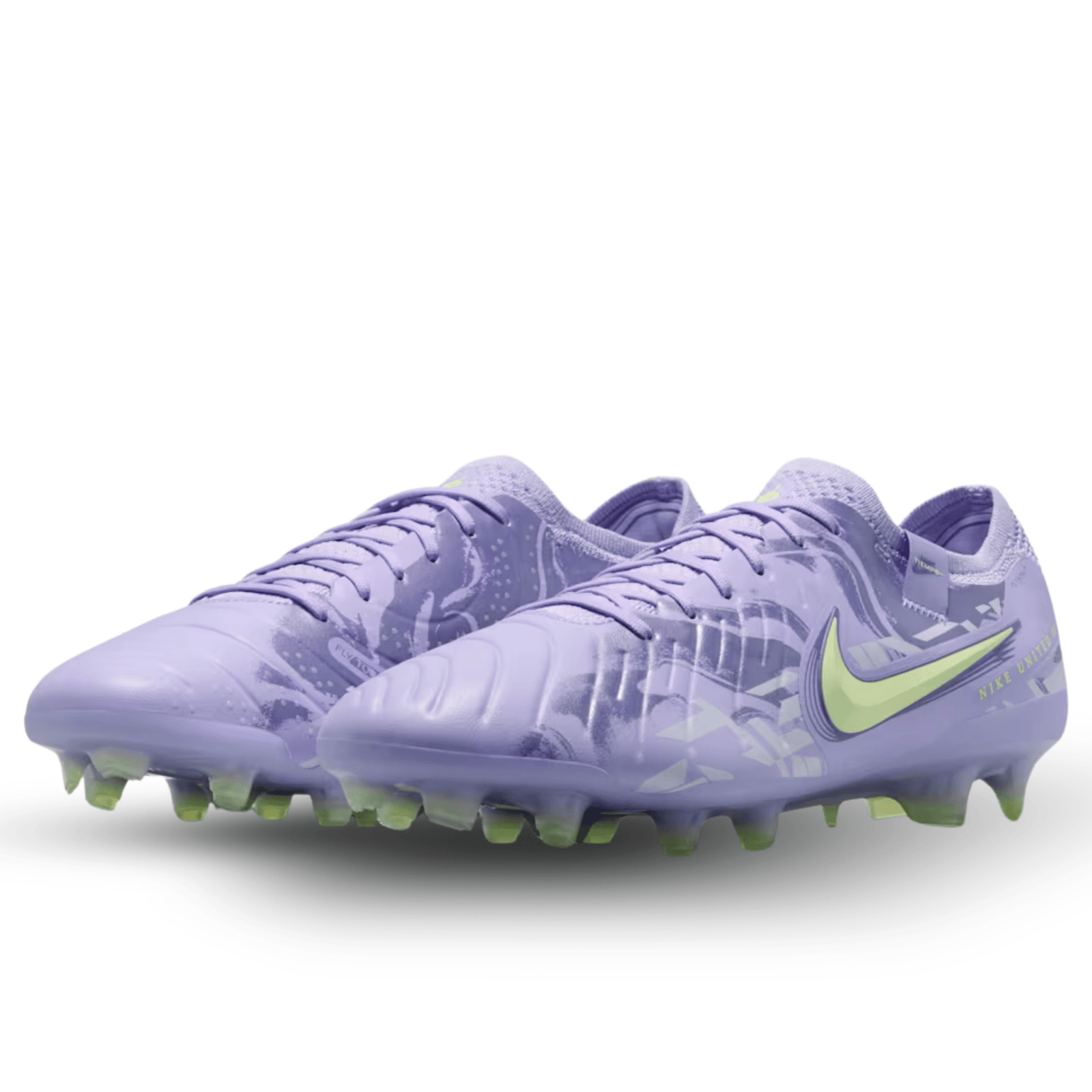 Nike United Legend 10 Elite FG Soccer Cleats (Purple Agate/Barely Volt) | SoccerWearhouse