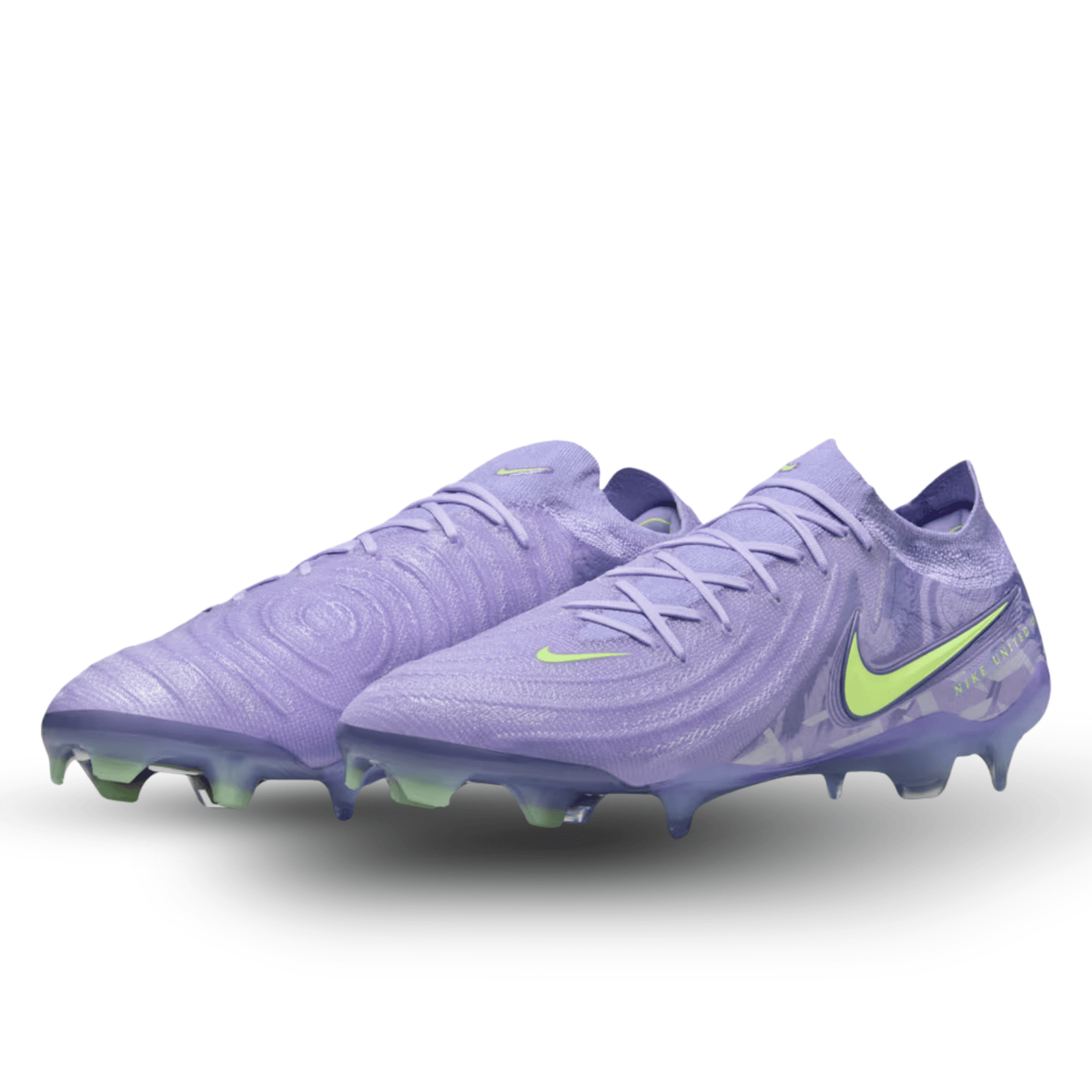 Nike United Phantom GX II Elite FG Soccer Cleats (Purple Agate/Barely Volt) | SoccerWearhouse