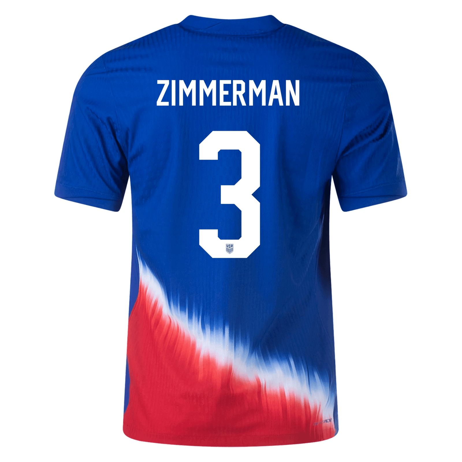 Nike United States Match Authentic Walker Zimmerman Away Jersey 24/25 (Old Royal/Sport Red/White) | SoccerWearhouse
