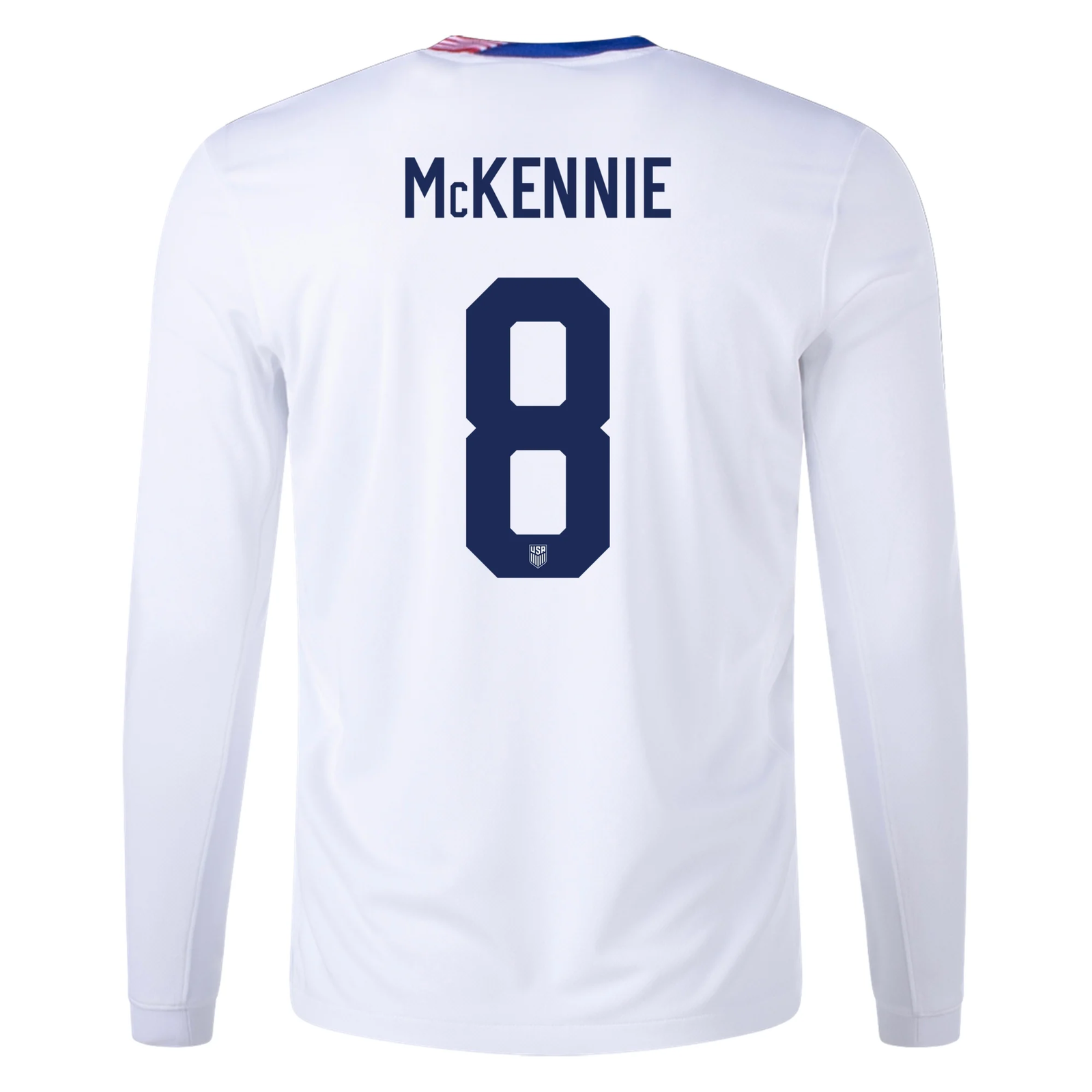 Nike United States Weston McKennie Long Sleeve Home Jersey 24/25 (White) | SoccerWearhouse