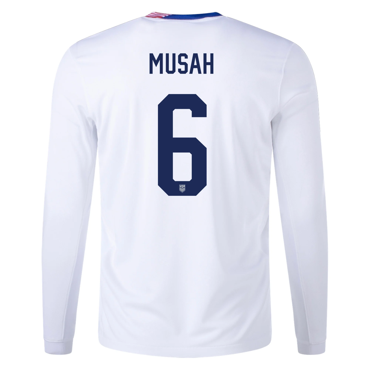 Nike United States Yunus Musah Long Sleeve Home Jersey 24/25 (White) | SoccerWearhouse